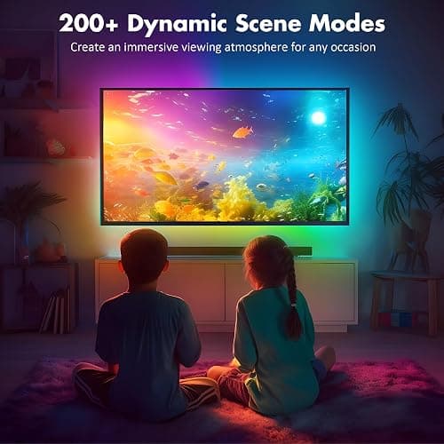 Maylit ICRGB TV LED Backlight, App Control LED Lights for 20-36in TV/Monitor, Music Sync Color Changing TV LED Strip Lights for Home Decor, USB Powered Gaming Accessories Lights for Bedroom Room Decor - ICRGB (App & Remote Control) - 8.2FT for 20''-36'' TV/Monitor thumbnail 6