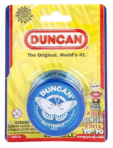 Duncan Toys Butterfly Yo-Yo, Beginner Yo-Yo with String, Steel Axle and Plastic Body, Blue thumbnail 2
