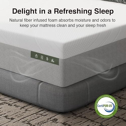 Novilla Bliss Cooling Queen Mattress, 14 Inch Gel Queen Memory Foam | Mattress in a Box with Cool-Touch Nylon Cover, Pain Relief & Spinal Support with CertiPUR-US Certified Foam thumbnail 6