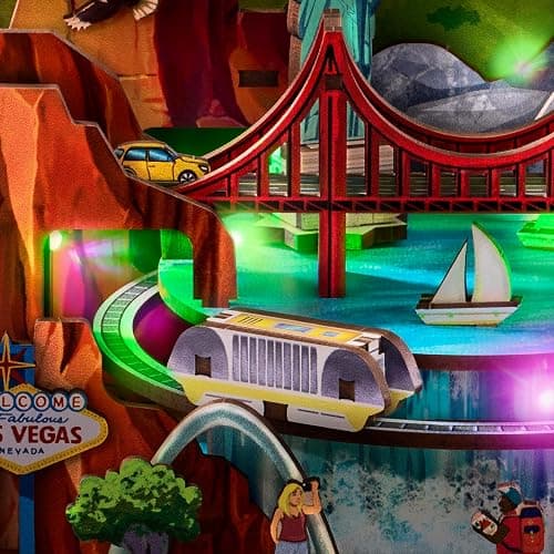 Arkitec – 3D Build Miniscape Series – Easy Model Building – 3D Puzzle with LED Lights and Movement – Desk and Shelf Decor – Arts and Crafts for Kids Ages 12+ – US Landmarks thumbnail 7