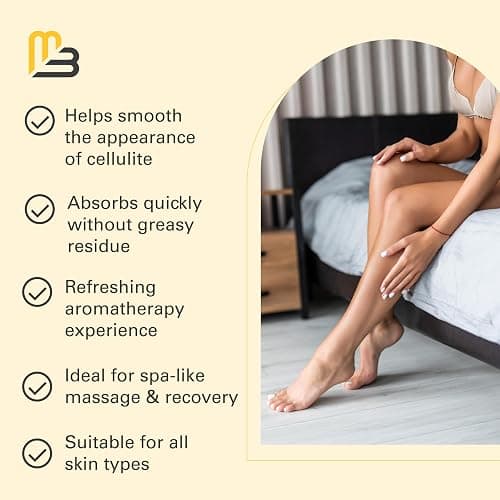 Firming Body Massage Oil with Collagen & Stem Cell – Helps Smooth The Appearance of Cellulite & Improve Skin Texture – Refreshing Aromatherapy Body Oil for Legs & Full Body – 8 Fl Oz by M3 Naturals thumbnail 5