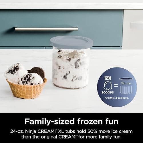 Ninja CREAMi Deluxe Ice Cream & Frozen Treat Maker, Includes (4) Family-Sized 24 oz. Tubs, for Ice Cream, Sorbet, Milkshakes, Frozen Yogurt, & More, 11-in-1, XL Capacity, Silver thumbnail 5