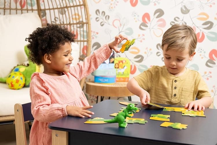 Crocodile Creek 12-Piece Mini Jigsaw Puzzle - Fun Floor Puzzles for Kids Ages 2-4 and Up - Heavy-Duty Shaped Box for Storage - Sweet Unicorn - 12" x 9" Finished thumbnail 2