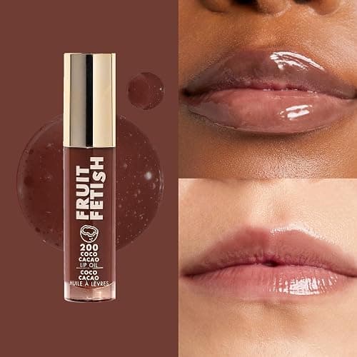 Milani Fruit Fetish Lip Oil, Tinted Lip Gloss & Hydrating Lip Oil Treatment, Moisturizing Non Sticky Clear Shine, High Shine Lip Balm for Dry Lips with Vitamin E, Coco Cacao, 0.14 oz thumbnail 2