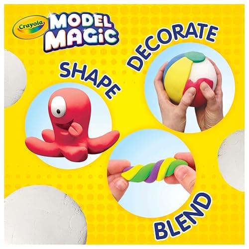 Crayola Model Magic White, 4-Pack (8 oz Each) – Air-Dry Modeling Clay Alternative for Kids, Christmas Gifts for Grandkids & Toddlers, Reusable Sculpting Material thumbnail 5