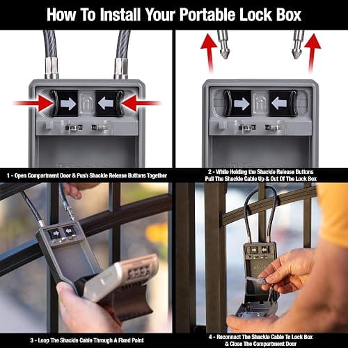 Master Lock High Capacity Key Lockbox, Combination Dial, Removable Cable thumbnail 7