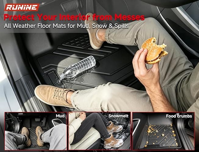 Floor Mats for Hyundai Tucson 2022-2025 2026(Excluding Hybrid & PHEV), All Weather Protection Custom Floor Mats Trunk Cargo and Car Windshield Cover Set for Car Accessories,Car Floor Liners Set thumbnail 4