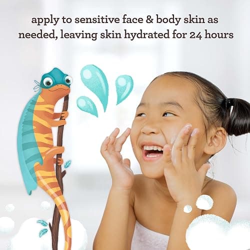 Aveeno Sensitive Skin Face & Body Gel Cream for Kids with Prebiotic Oat, Clinically Proven 24 Hour Hydration for Soft Skin, Quick Drying and Lightweight, Hypoallergenic, 8 oz thumbnail 3
