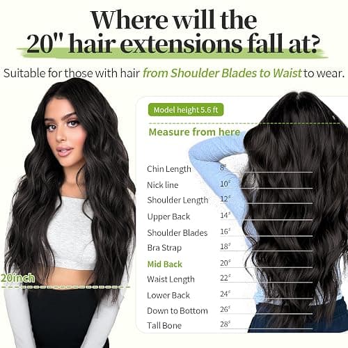 KooKaStyle Invisible Wire Hair Extensions with Transparent Wire Adjustable Size 4 Secure Clips Long Wavy Secret Synthetic Hairpiece 20 Inch 120g Rich Dark Brown with Warm Tones for Women thumbnail 5