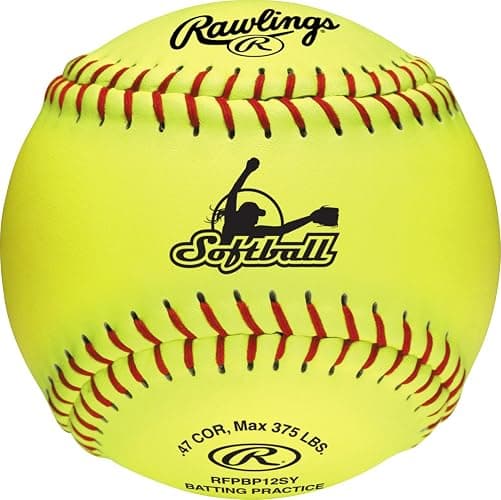Rawlings | Bucket of 12 Practice Softballs | All Ages | 12" RFPBP12SY | Synthetic Cover thumbnail 5