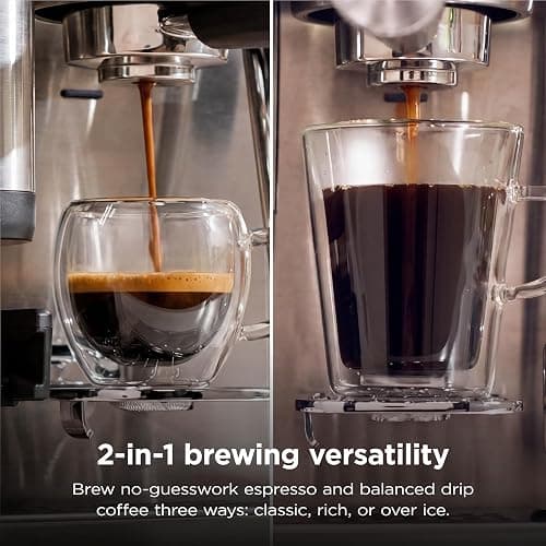 Ninja Luxe Café Mini, Espresso Machine & Drip Coffee, Stainless, ES301 | Built-in Burr Grinder, Precision Scale & Manual Steam Wand, Lattes, Cappuccinos & More thumbnail 4