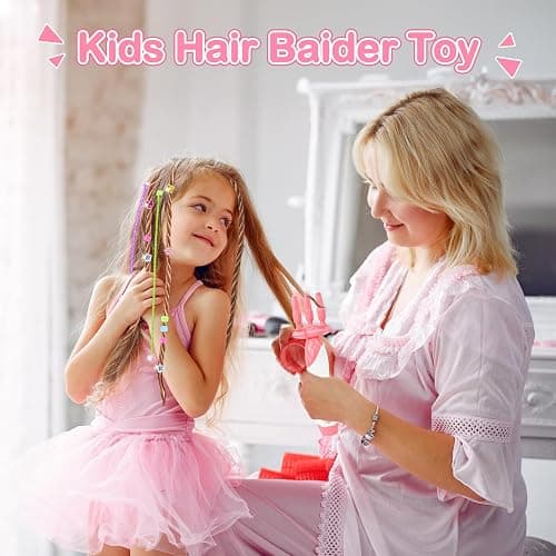 DIY Hair Salon Toys for Girls, Automatic Hair Braiding Machine & Rope Braider with Accessories, Kids Hair Styling Tool for Girls 3 4 5-12 Years Old thumbnail 5