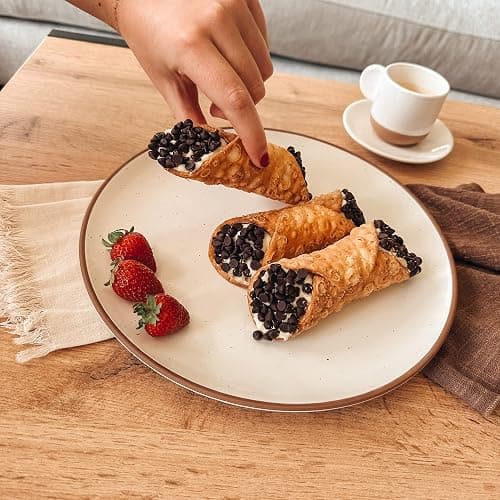 Mora Ceramic Dinner Plates Set of 6, 10 inch Dish Set - Microwave, Oven, and Dishwasher Safe, Scratch Resistant, Modern Rustic Dinnerware- Kitchen Porcelain Serving Dishes - Vanilla White thumbnail 6