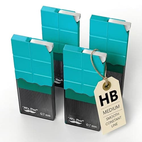 Mr. Pen- 0.7 Lead Refills, HB, Medium, 480 pcs (120 pcs per Tube), 0.7mm Lead Refills - Image 1