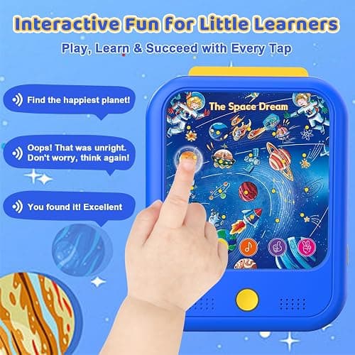 Kids Learning Tablet Bilingual, Montessori Educational Learning Toys for Toddlers 2-5 Year Olds, with 2000+ Words and Games, Speech Therapy Autism Toys, 2 3 4 5 Year Old Boy Girl Birthday Gift(Blue) thumbnail 4