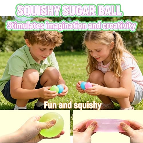 JIAHO Squishy Toys for Kids 3-Pack Squishy Balls Bulk – 2.36" Stress Relief Toy Sensory Stress Balls for Adults, Variety Pack for Kids Classroom, Party Favors Squeeze Decompression Gift thumbnail 4