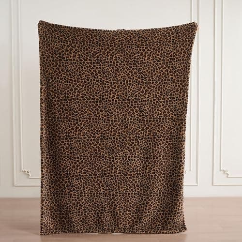 Leopard Cheetah Print Blanket – Super Soft Plush Fleece Throw for Bed, Sofa & Travel – All Season Cozy Cheetah Pattern Home Decor Throw Blanket, 50″ x 60″ (Dark Brown) thumbnail 6