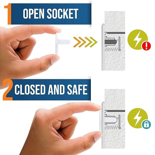 Clear Outlet Covers (50 Pack) Value Pack – Baby Safety Outlet Plug Covers – Durable & Steady – Child Proof Your Outlets Easily thumbnail 7