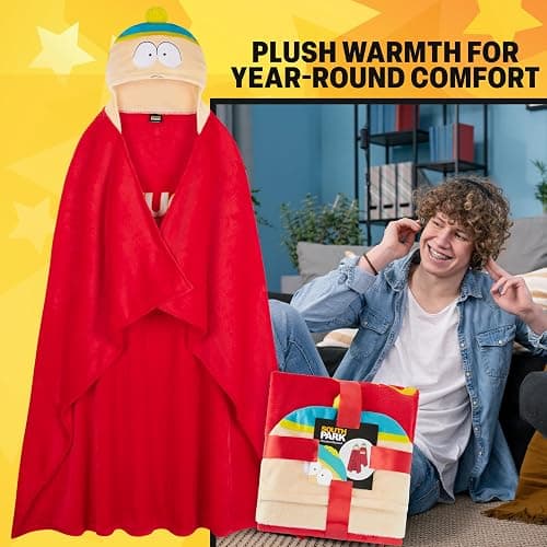 Get Trend Adult Blanket with Hood 51x59 in, Fleece Throw Oversized Wearable Blanket, Soft Loungewear, Christmas Gifts thumbnail 5