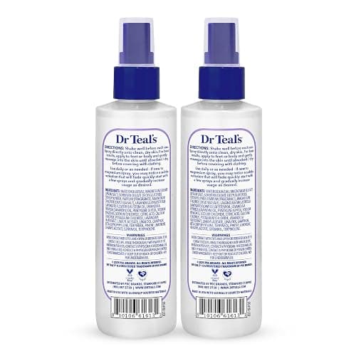 Dr Teal's Magnesium Lavender Spray with Natural Dead Sea Salt, 8 fl oz (Pack of 2) thumbnail 2