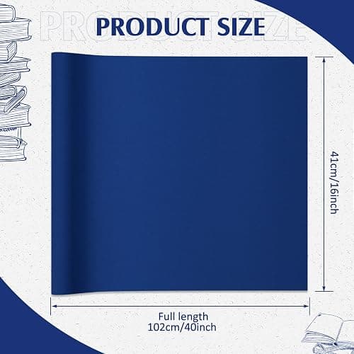 PerKoop Book Cloth for Book Binding 40 x 16 Inch Fabric Surface Paper Backed Bookcover Archival European Durable Strong Bookbinding Supplies Cover Books Album Scrapbooking (Dark Blue) thumbnail 3
