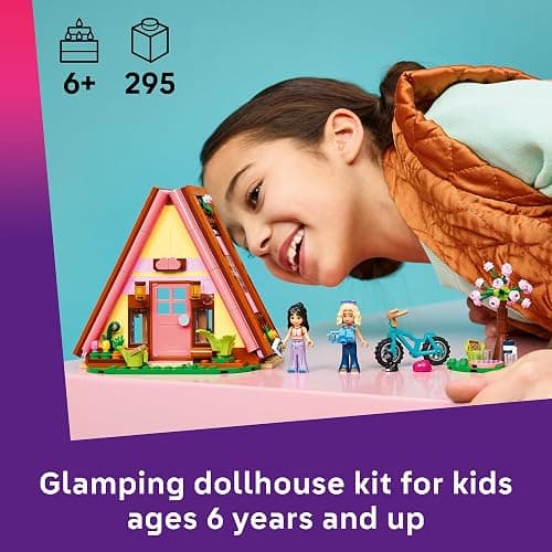 LEGO Friends Nature Glamping Cabin 42682 | Building Toys for Girls & Boys, Ages 6+, Dollhouse Cabin W/ 2 Minidolls for Pretend Play, 295 pieces, Gift For Birthdays thumbnail 2