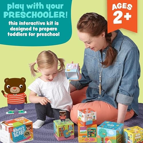 Peaceable Kingdom Where's Bear? The Hide and Find Stacking Block Game for 2 Year Olds thumbnail 2