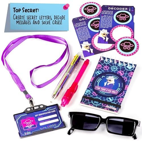 GirlZone Secret Agent Spy Kit for Girls Ages 8 to 12 | Invisible Ink Pen, Spy Glasses and ID Card | Fun Christmas Gift for Kids Who Love Secret Missions" thumbnail 4