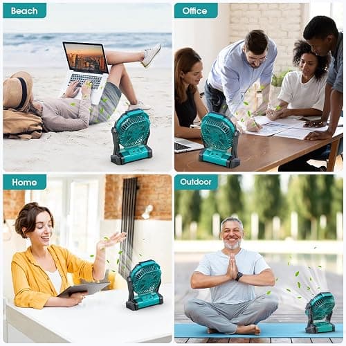 ONLYNEW Portable Fan Rechargeable, 20000mAh Cordless Battery Powered Fan with LED Lantern, USB C Battery Operated for Travel Bedroom Home Camping Tent Office Beach Desk Fishing Table thumbnail 7