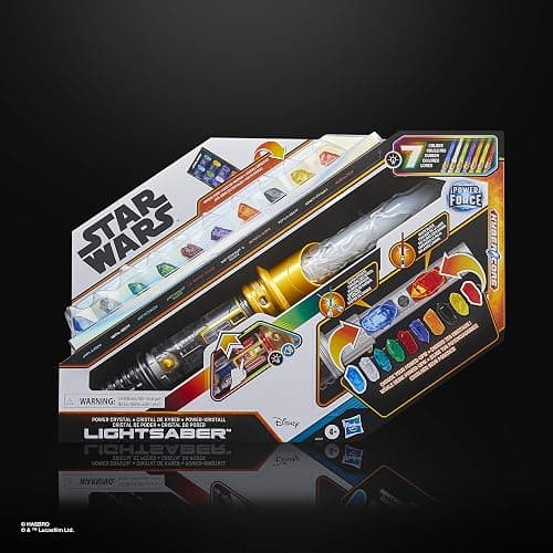 STAR WARS Power Crystal Lightsaber, 7 Colors & 10 Crystals, 50+ Color-Changing Combinations, Lights & Sounds, Toys for Boys & Girls, Kids, Ages 4+ thumbnail 16