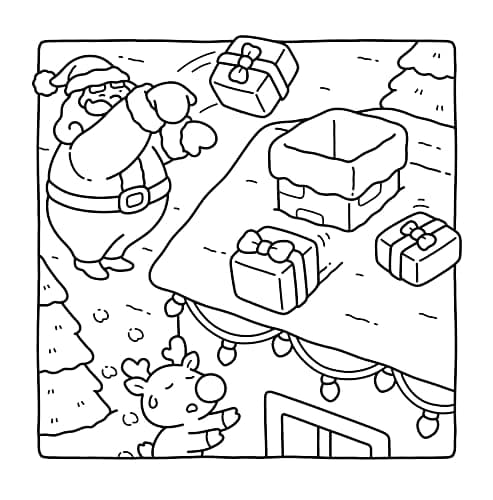 Silly Christmas: Cozy and Funny Coloring Book for Adults and Teens (Silly Funny Coloring Book) thumbnail 7