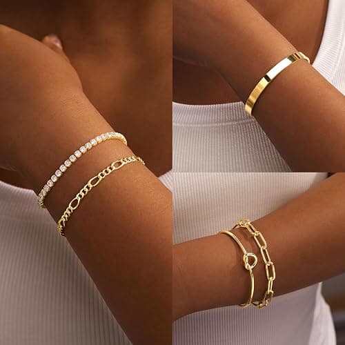 Gold/Silver Braclets, Amazon thumbnail 3