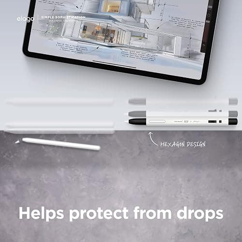 elago x MONAMI Compatible with Apple Pencil Pro Case & Apple Pencil 2nd Generation Case, Compatible with Magnetic Charging, Double Tap, Squeeze (Must Read Installation Instructions) [Black White] thumbnail 6
