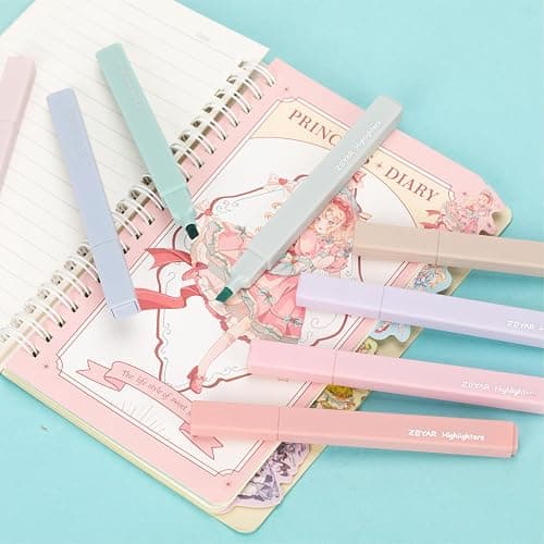 ZEYAR Aesthetic Cute Highlighter Pens, Cream colors, Chisel Tip, Water Based, Quick Dry, No Bleed for bible, four seasons color series (8 Spring Colors) thumbnail 6