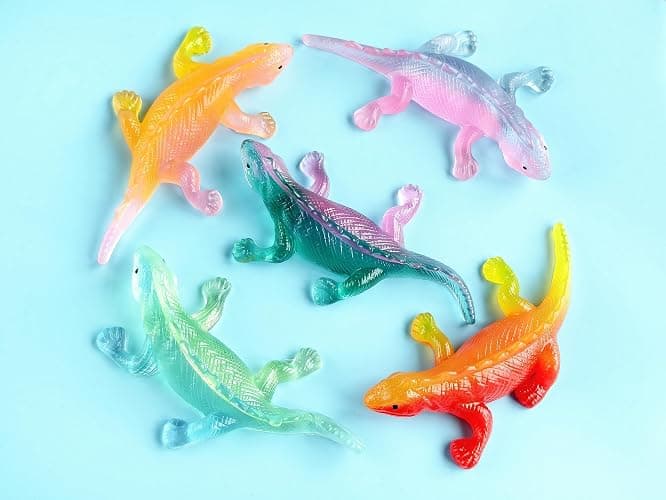 YIWLFQH 5 PCS Super Sticky Gradient Color Series Cute Soft Lizard Mochi Squishy Toys,Fidget Toys,Stress Relief Squeeze Toys,Gift Collection Kids Toys thumbnail 5