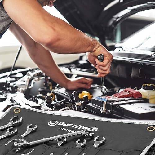 DURATECH Flare Nut Wrench Set, Standard & Metric, 10-Piece, 1/4" to 7/8'' & 9-21mm, CR-V Steel, Organizer Pouch Included thumbnail 7