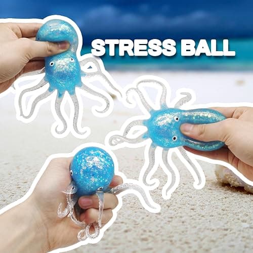 ZTATU Octopus Stress Balls for Adults Sensory Fidget Toys (1PCS) Squishy Toys for Kids Sea Animals Stress Ball, Party Favors Stress Relief Gifts Easter Basket Stuffers thumbnail 4