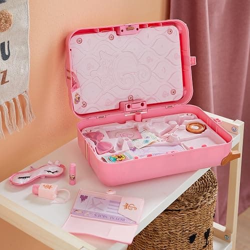 Disney Princess Travel Suitcase Play Set for Girls with Luggage Tag by Style Collection, 17 Pretend Play Accessoriespiece Including Travel Passport! for Ages 3+ thumbnail 16