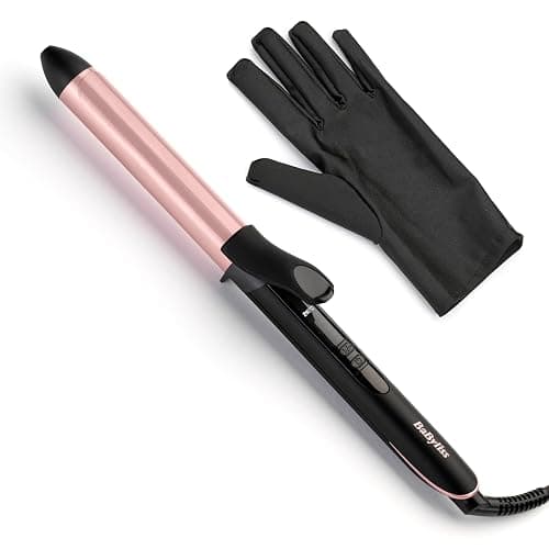 BaByliss Rose-Quartz 25mm Curling Tong - Hair Curler for Natural Waves and Curls, Ceramic, 6 Heat Settings 160°C to 210°C, Pink & Black, C451U thumbnail 7
