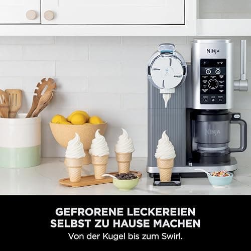 Ninja CREAMi Scoop & Swirl Eismaschine mit 2 Behältern, 13 Funktionen, für Eiscreme, Softeis, Gelato, Sorbet, Milchshakes und mehr, mit Mix-In-Funktion, Platinsilber, NC701EU thumbnail 14