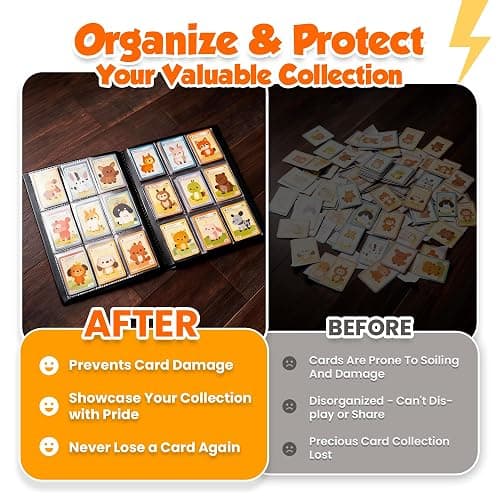 Jovilux Classeur de Cartes 9 Poches - Capacité 360 Cartes, 20 Pages à Chargement Latéral, Album pour Cartes à Collectionner MTG, Sports, Baseball, TCG, Football, Basketball - Rose thumbnail 7