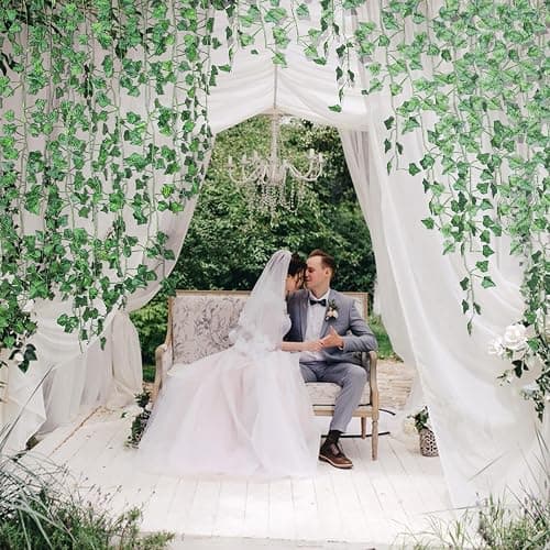 Alotiki Fake Vines, 60 Pack 420 Feet Artificial Ivy Garland Vines for Bedroom Decor, Hanging Vines for Party Wedding Christmas Decoration,Fake Leaves for Outdoor Patio Garden thumbnail 5