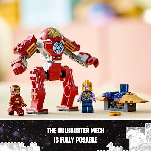 LEGO Marvel Iron Man Hulkbuster vs. Thanos 76263 Building Toy Set with Thanos and Iron Man Figures, Hulkbuster Toy with Posable Mech for Super Hero Battle Action, Fun Marvel Toy for Kids Ages 4 and Up thumbnail 4