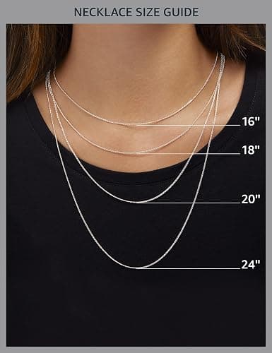 Amazon Essentials Women's Sterling Silver Created Opal and White Sapphire Open Heart Pendant Necklace, 18", Pretty Gift thumbnail 5