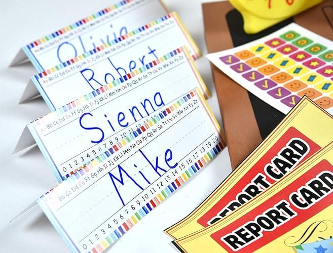 Dr. STEM Toys - Play Teacher Role-Play Set Includes Reusable White Board, Bell, Report Cards, for Home or Classroom, Over 30 Pieces Included, Gift for Kids, Complete Set thumbnail 6