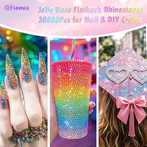 Bedazzling Kit, 40000PCS 3mm Rhinestones 30 Colors | Complete Craft Rhinestone Set with B7000 Glue & Precision Tools for Nail Art, Crafts, Clothing, Shoes and DIY Projects thumbnail 5