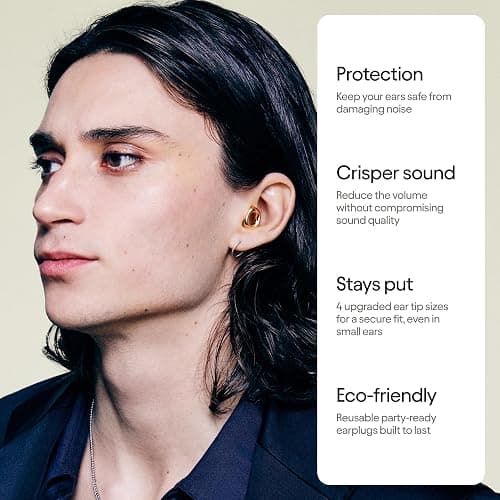 Loop Experience 2 Ear Plugs – Stylish Certified Hearing Protection for Concerts & Festivals, Live Events, Musicians, Sports, DJs and Nightlife – 17dB Noise Reduction Earplugs (High-Fidelity) thumbnail 2