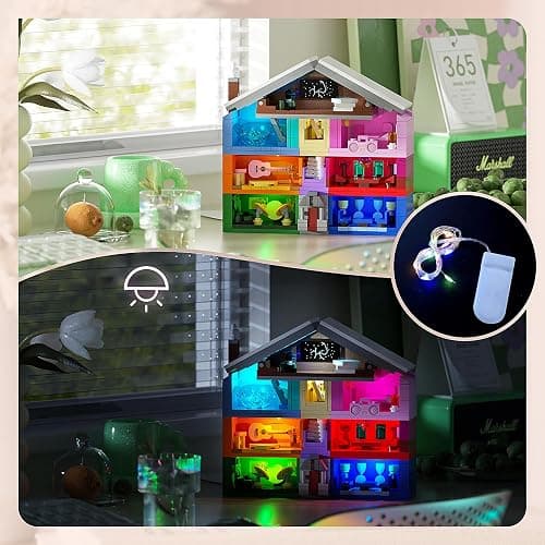 DreamCreators House Building Toys Set with Led Light, Architecture Building Model Compatible with Lego Ideal Present Merch for Adults Girl 8-12 Valentine Wedding Anniversary Birthday Christmas thumbnail 3
