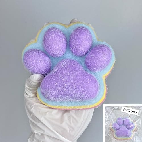 Fufu Big Cat Paw Squishy Toy 5 Inch Sticky Cat Paw Print Squishies Large Pinch Family Tuba Squishy Tangcii Giant Rainbow Cat Paw Squeeze Toy for Adults Stress Relief thumbnail 5