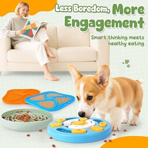 KIPRITII Well-Rounded Dog Enrichment Toys Set – Keeps Dogs Busy with Mental Stimulation & Slow Feeding, Includes Dog Lick Mat, Puzzle Toy & Slow Feeder Bowl for Boredom Relief thumbnail 6